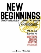 Vernissage poster for "New Beginnings" exhibition