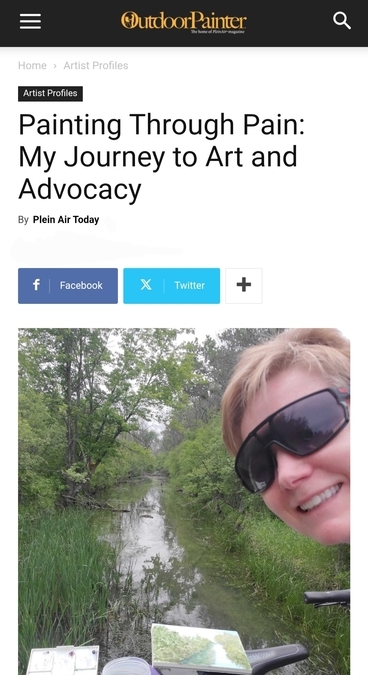 I'm the Profiled Artist on the PleinAir Magazine website, for June 2025